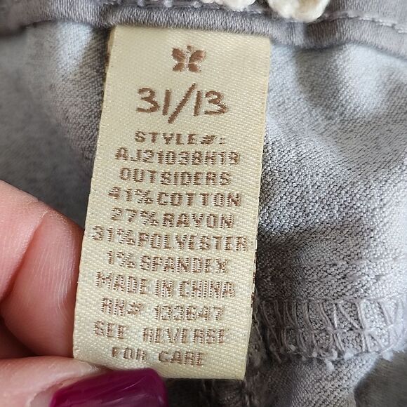 Altar'd State Silver Gray Skinny Stretch 5 Pocket Jeans, 31/13 - Picture 6 of 9